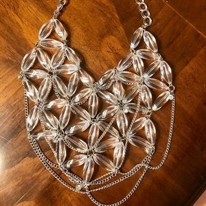 Express translucent bead statement necklace